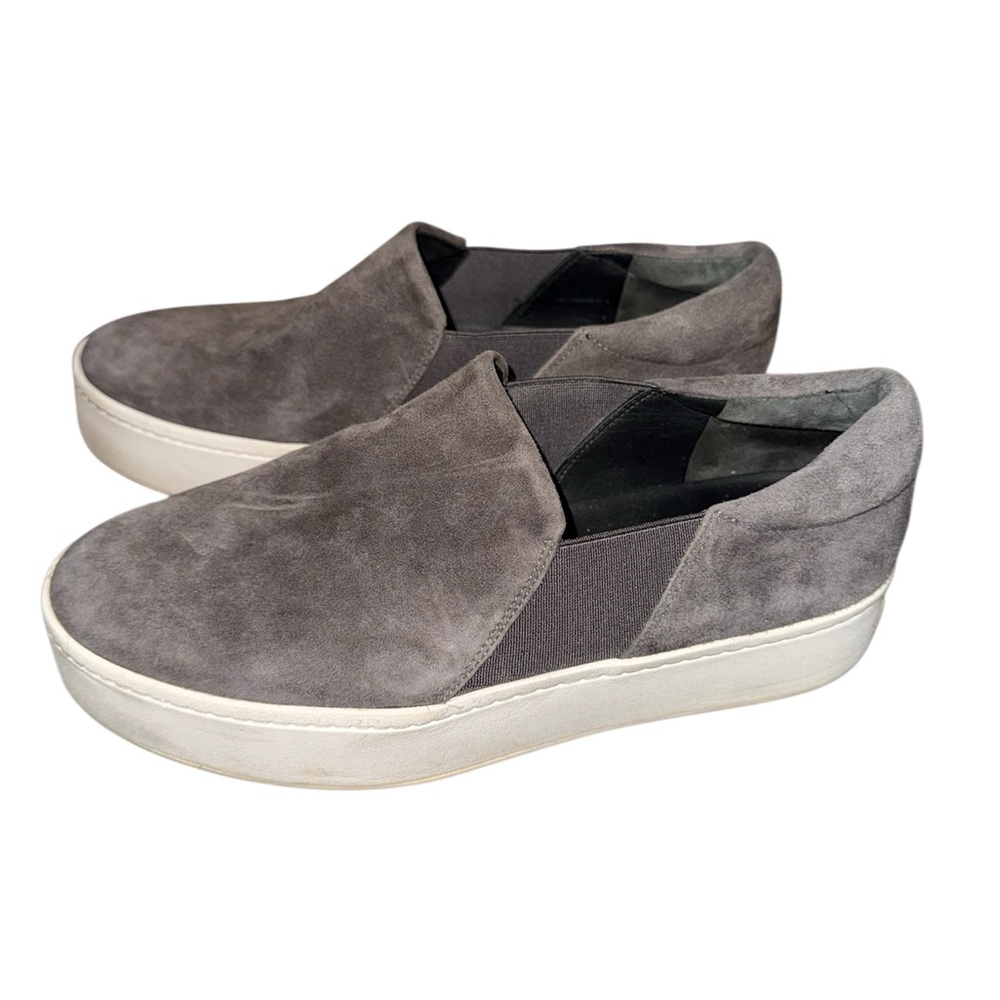 VINCE Warren Suede Slip-On Platform Sneakers 7.5M